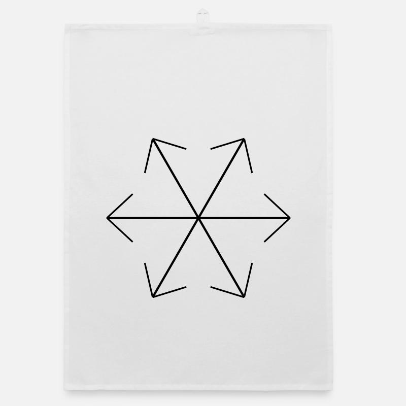 Abstraktes geometrisches Musterdesign - Organic Geschirrtuch - Weiß