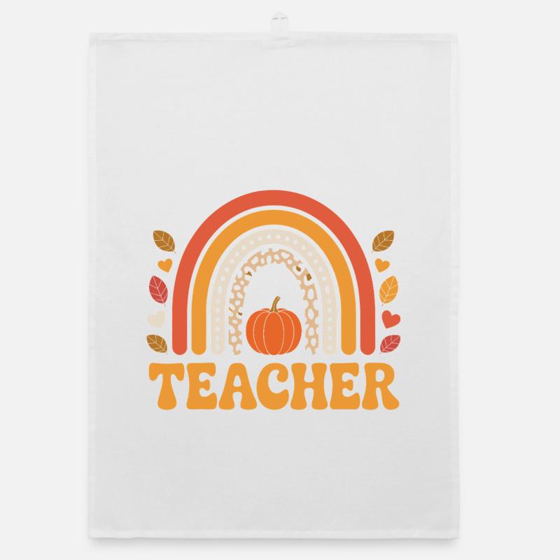 Lehrer Herbst Geschenk Organic Geschirrtuch