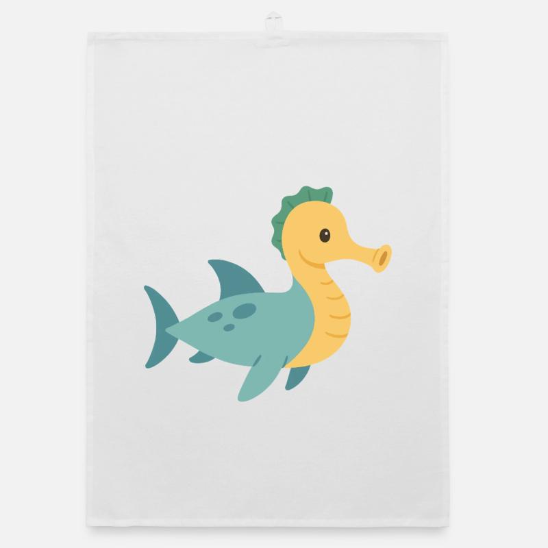 Hippocampe Requin dans la mer Torchon bio