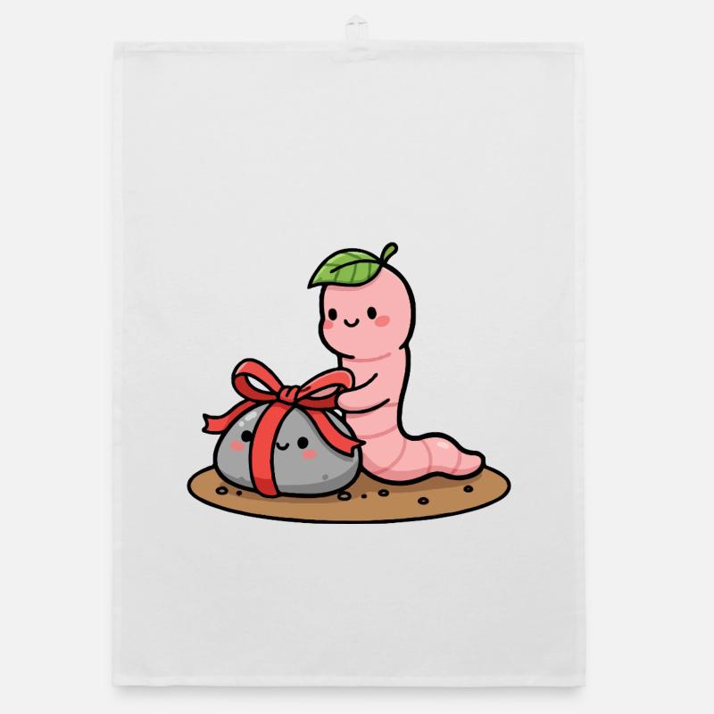 Small worm with Gift Organic dish towel