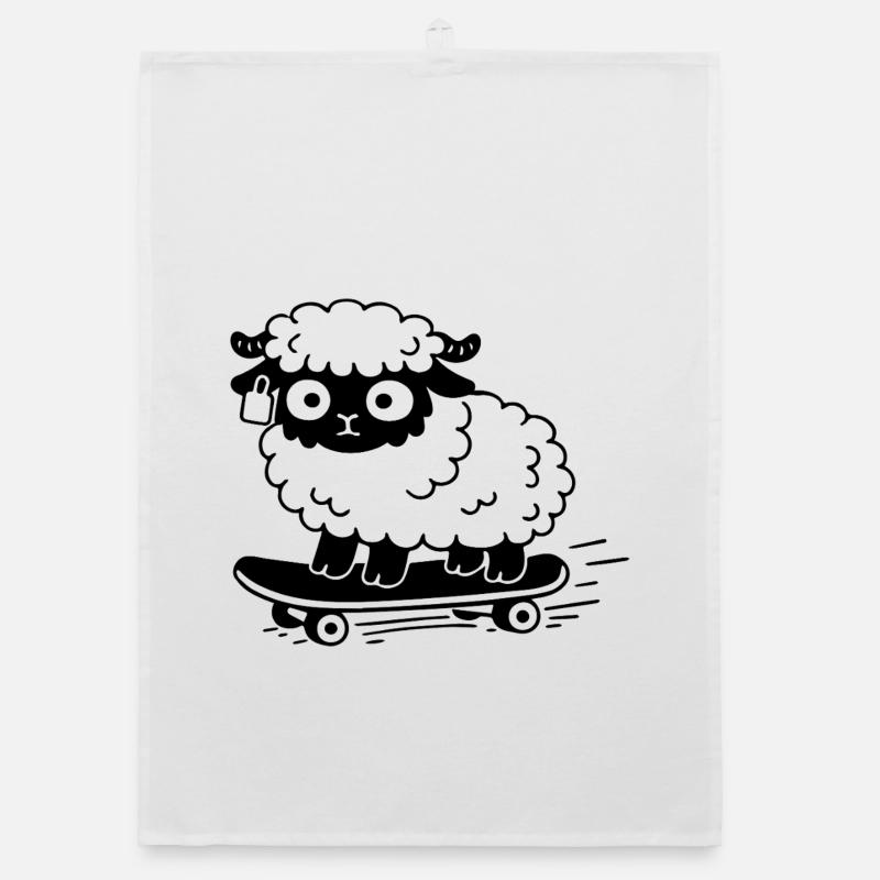Sheep Skate Organic Geschirrtuch