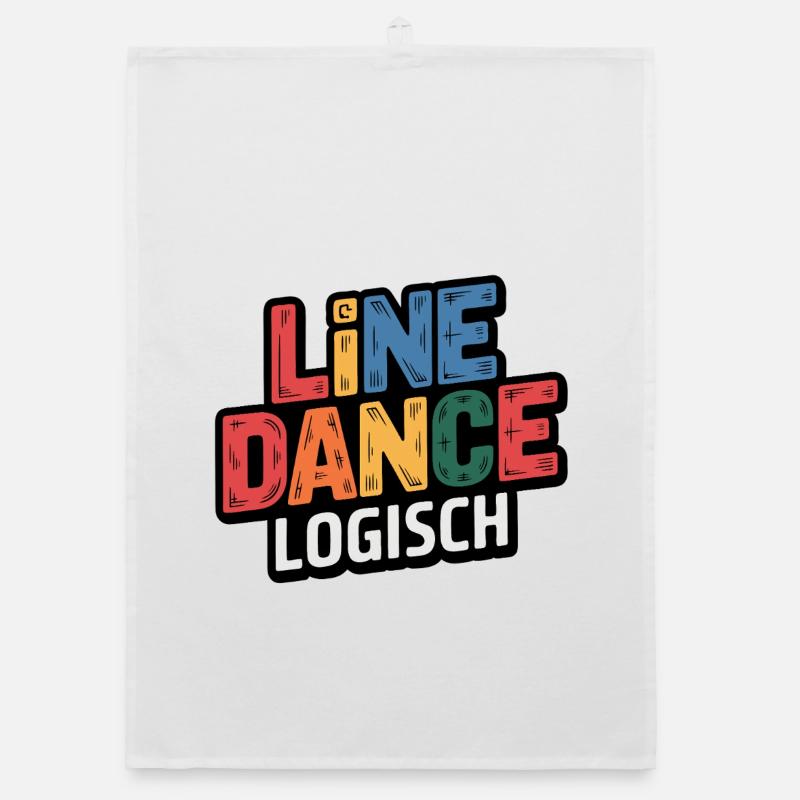 LineDance Logisch Farbig Organic Geschirrtuch