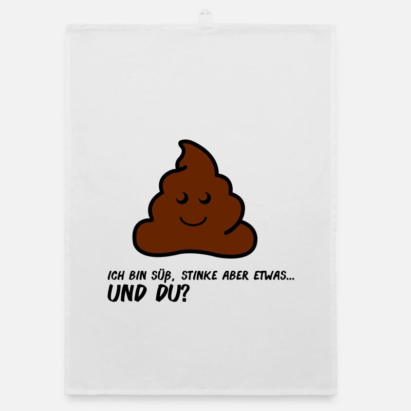 Friendly Poo AA Comic Face Organic dish towel