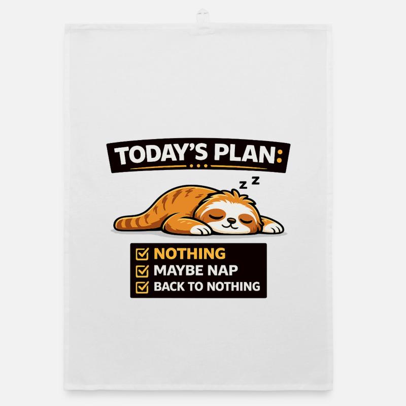 Today Plan: Cat Nap Checklist Organic dish towel