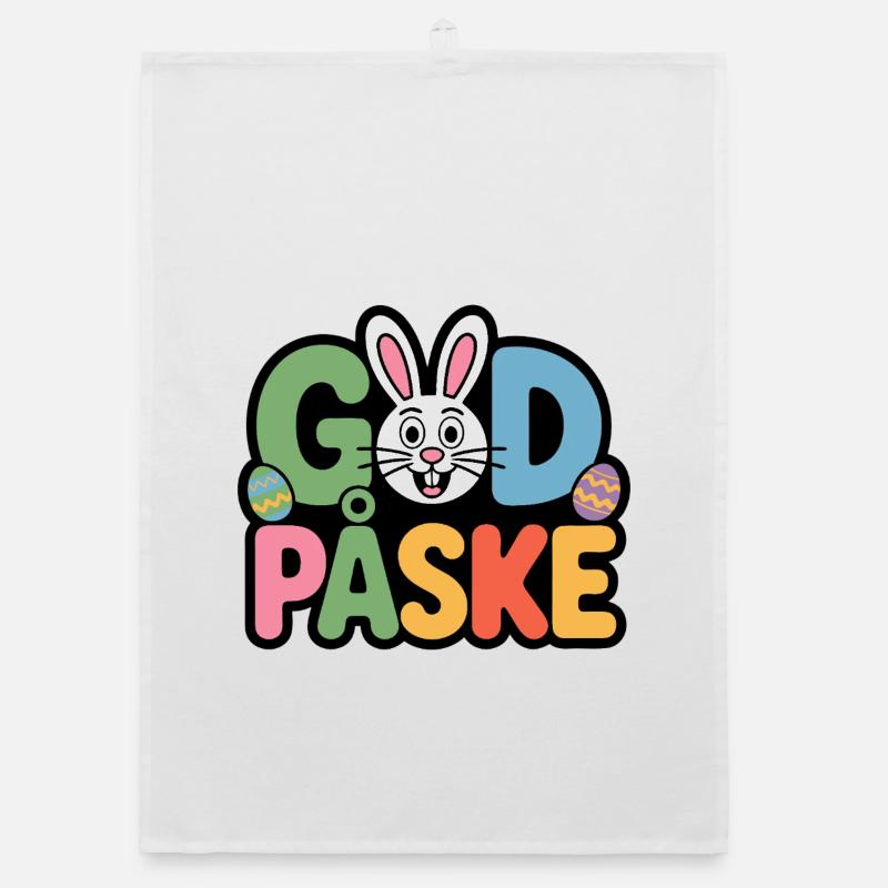 Cute Easter Bunny Organic dish towel