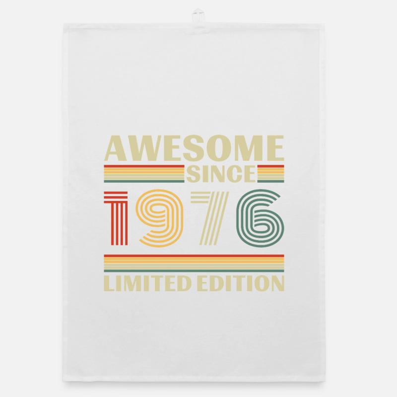 1976 Vintage Retro Geburtstagsgeschenk Organic Geschirrtuch