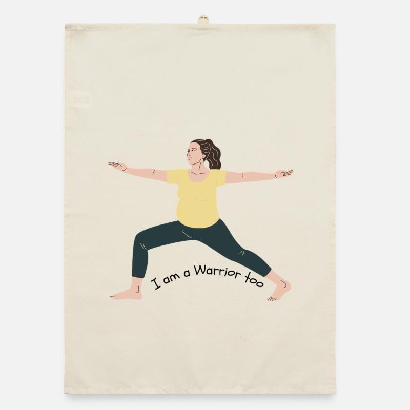 Warrior Too the Left Organic dish towel
