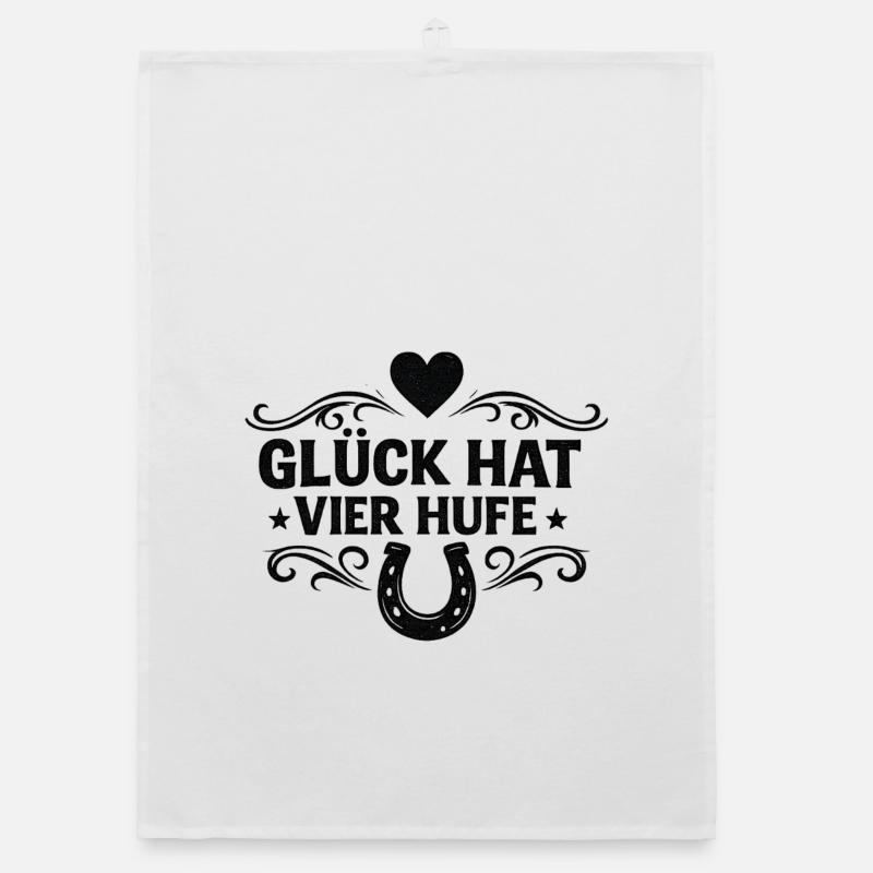 Glück hat vier Hufe Organic Geschirrtuch
