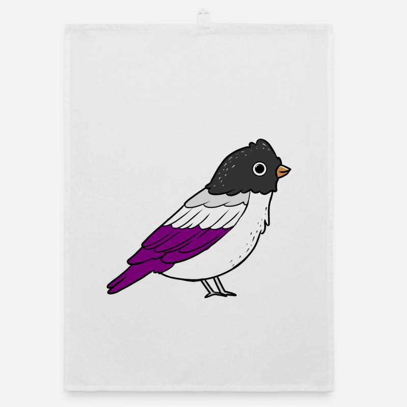 Asexual Bird Ace Pride Organic dish towel