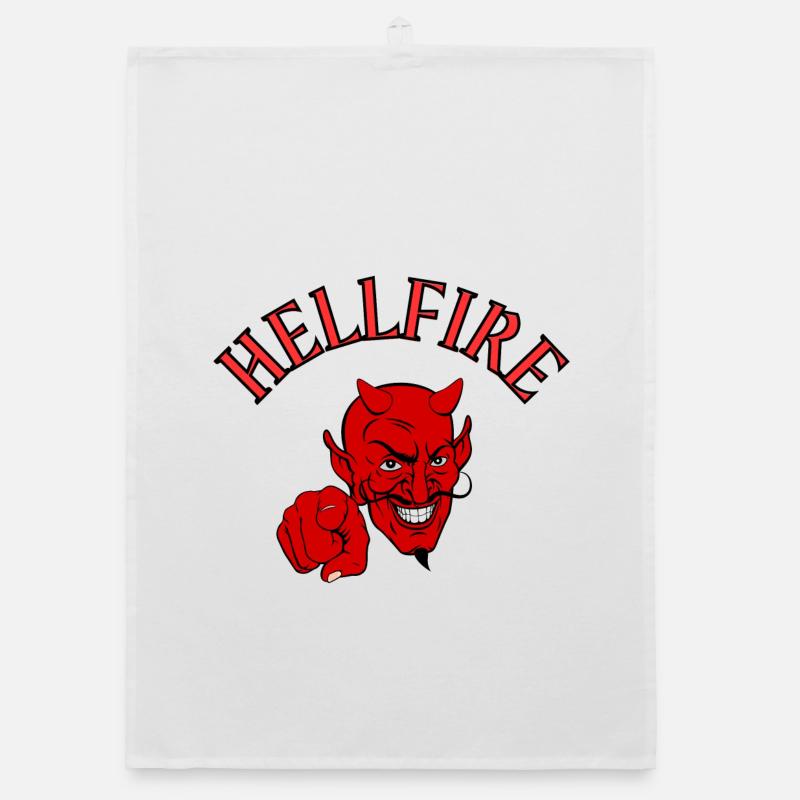 Devil, Satan, Devil, Hellfire Organic dish towel