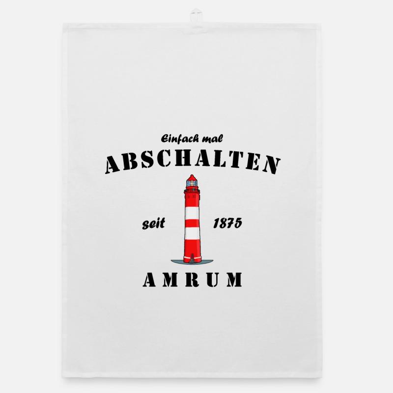 Leuchtturm auf Amrum, Einfach mal Abschalten Organic Geschirrtuch