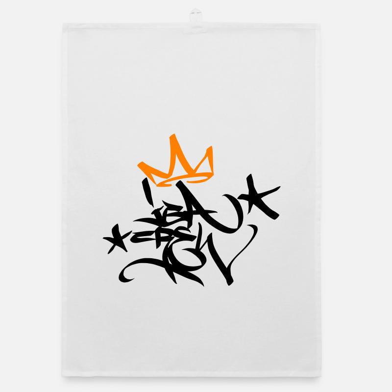 Graffiti Tag JGA Crew King 02 2C Organic Geschirrtuch