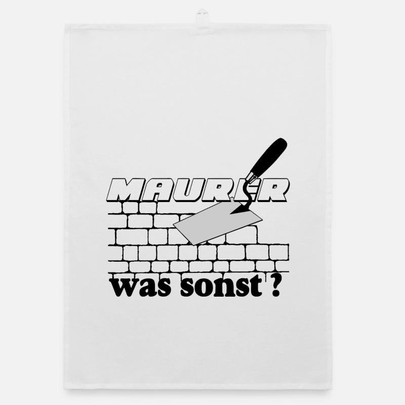 Masonry Construction Logo Organic dish towel