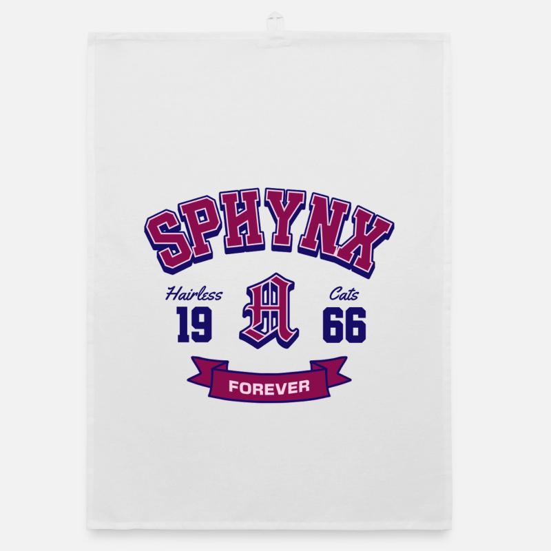 Sphynx Cats Forever Style universitaire classique Torchon bio