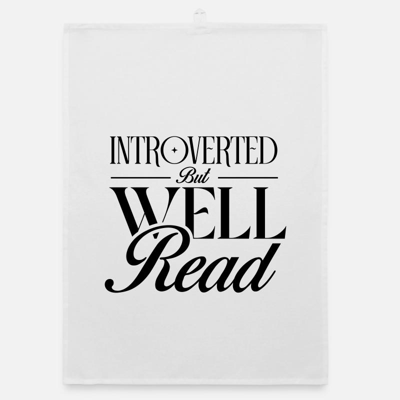 Introverted but Well Read Organic dish towel