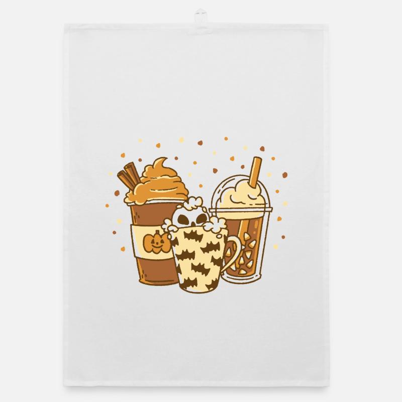 Automne Pumpkin Latte Spice Boissons de saison Torchon bio