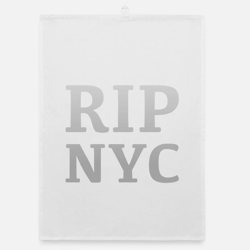 RIP NYC Monochrome design Organic dish towel