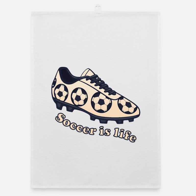 Fußball – Soccer ist Leben Design Organic Geschirrtuch