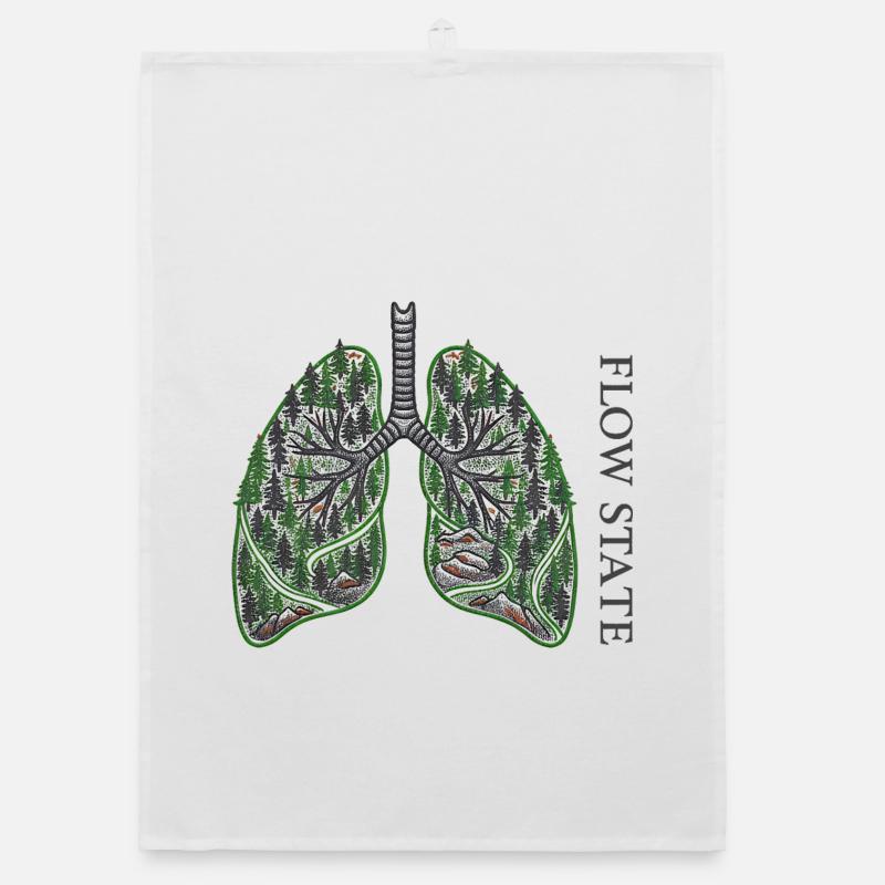 Forest Lungs Flow State Organic dish towel