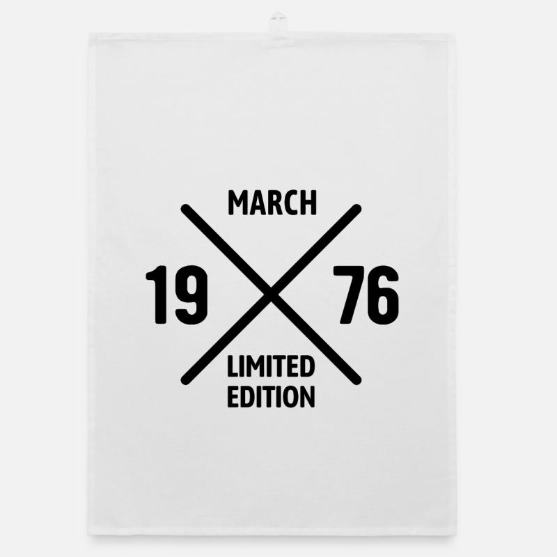 Édition limitée cadeau d’anniversaire de mars 1976 Torchon bio