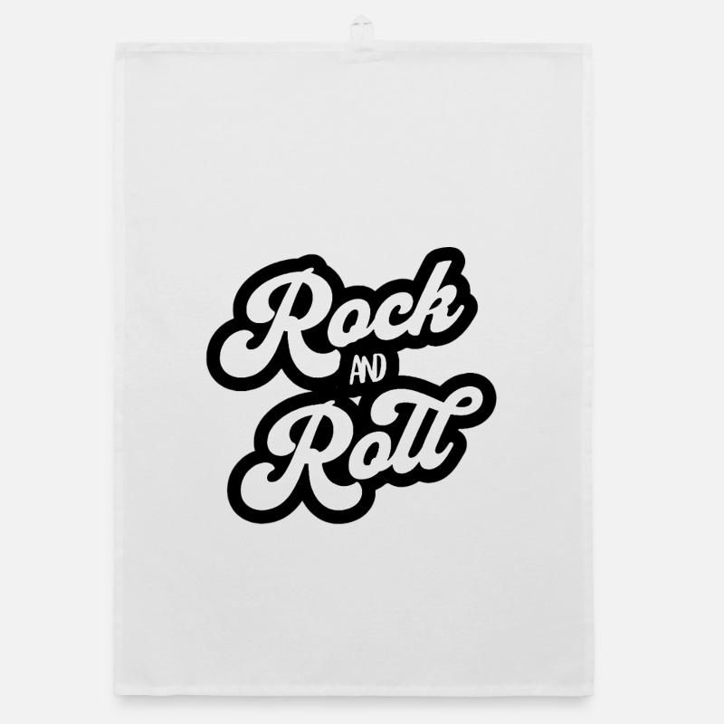 Rock'n'Roll-Vintage-Skript Organic Geschirrtuch