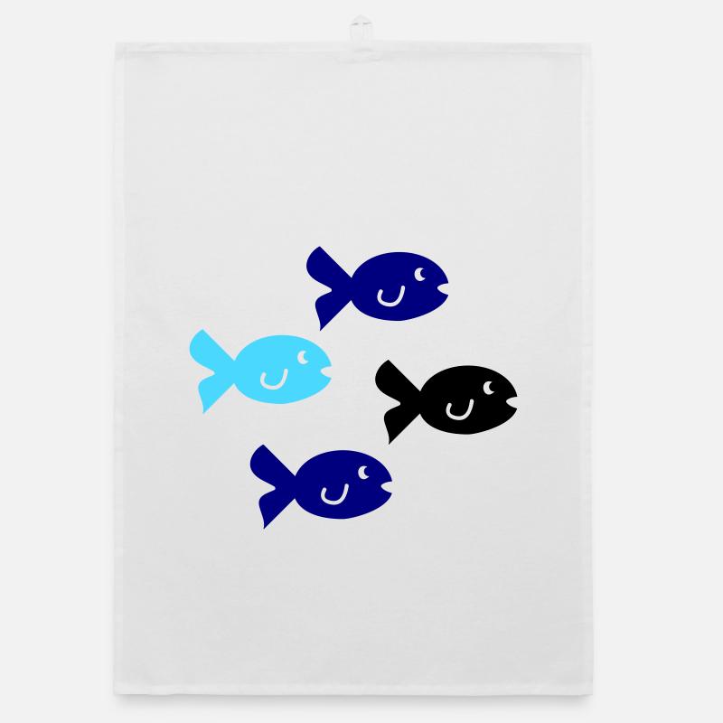 Fische Silhouette Organic Geschirrtuch