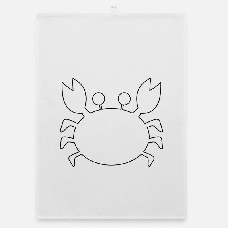 Krabbenumriss Organic Geschirrtuch