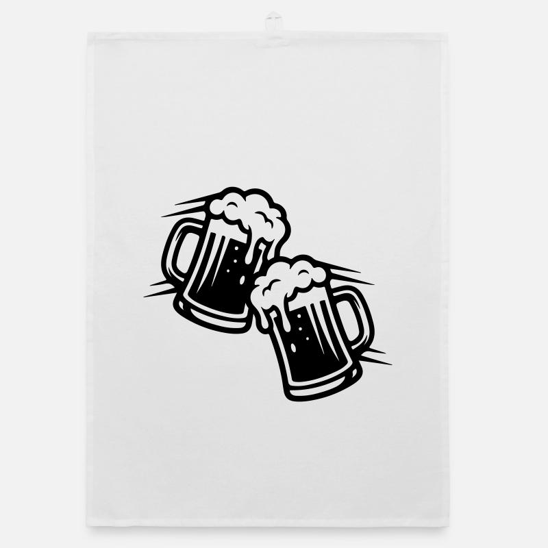 Bierkrug Comic Bier Organic Geschirrtuch