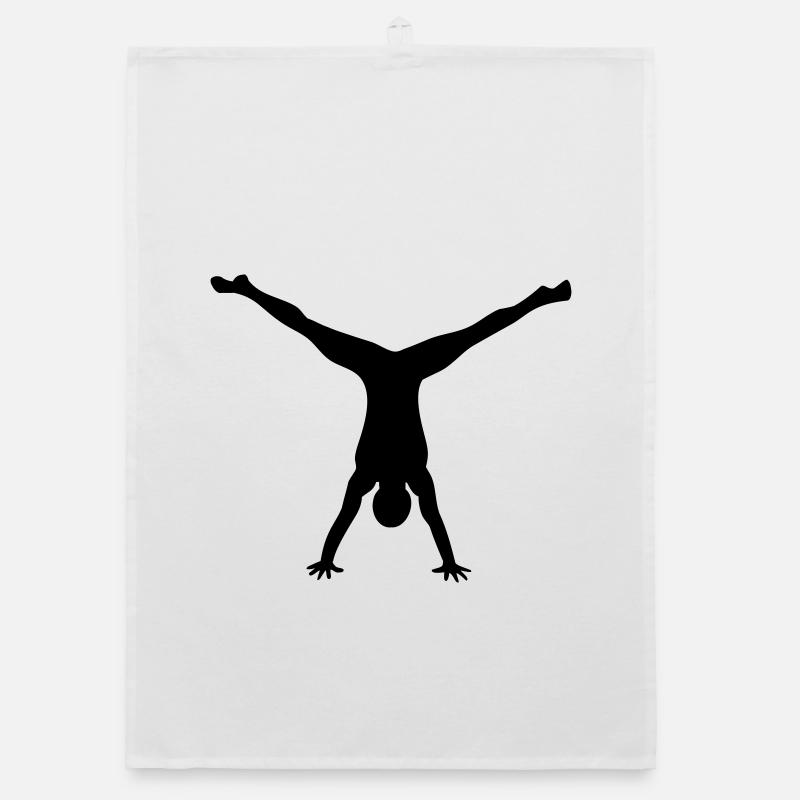 Gymnastic man Organic dish towel