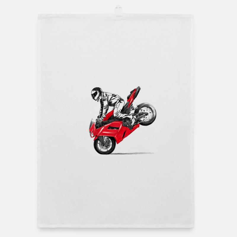 Motorrad Trick Organic Geschirrtuch