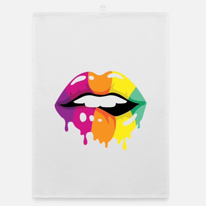 Coloured Lips Organic dish towel