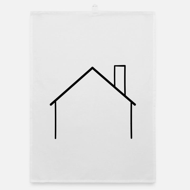 Contour simple de la maison avec cheminée Torchon bio