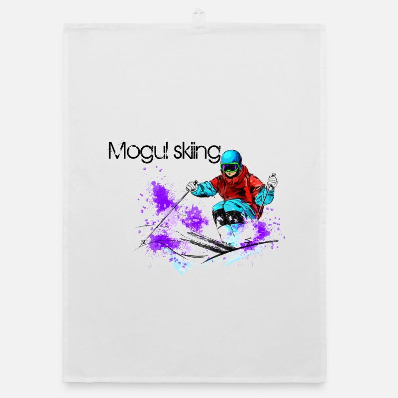 Mogul skiing Organic Geschirrtuch