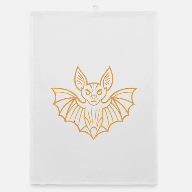 Conception de lignes de chauve-souris dorées Torchon bio