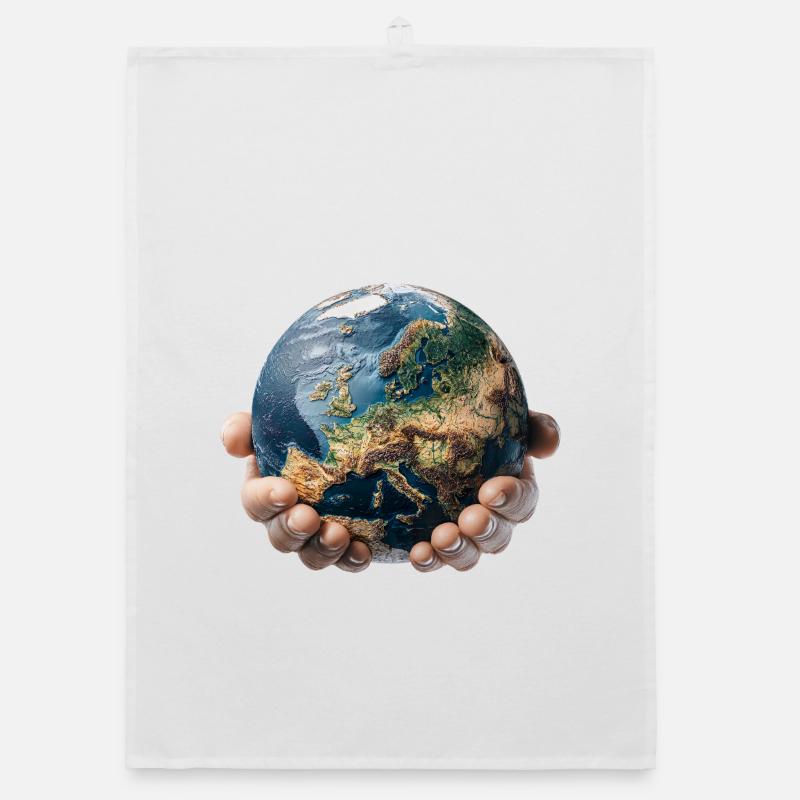 Earth in Hands: Global Responsibility Organic dish towel
