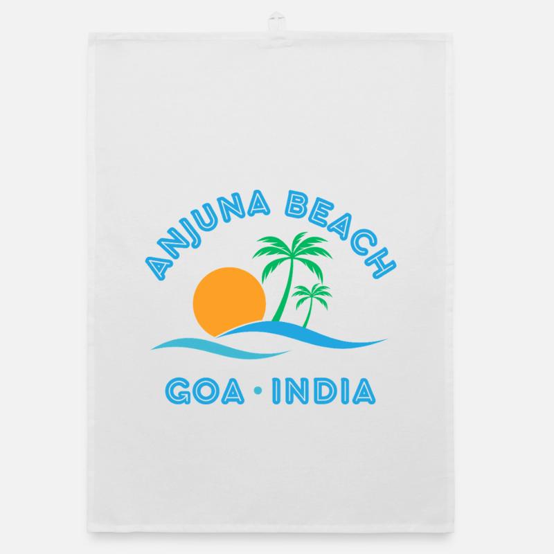 Plage d’Anjuna Goa Coucher de soleil Torchon bio