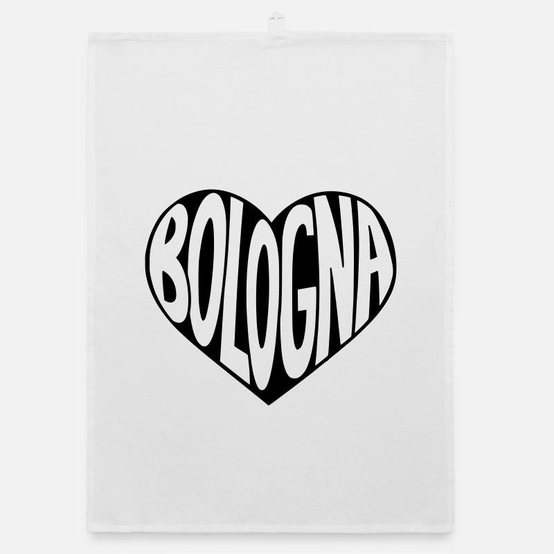 Typographie du cœur de Bologne Torchon bio