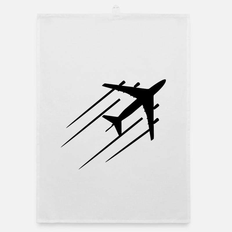Aviation Sketch Organic dish towel