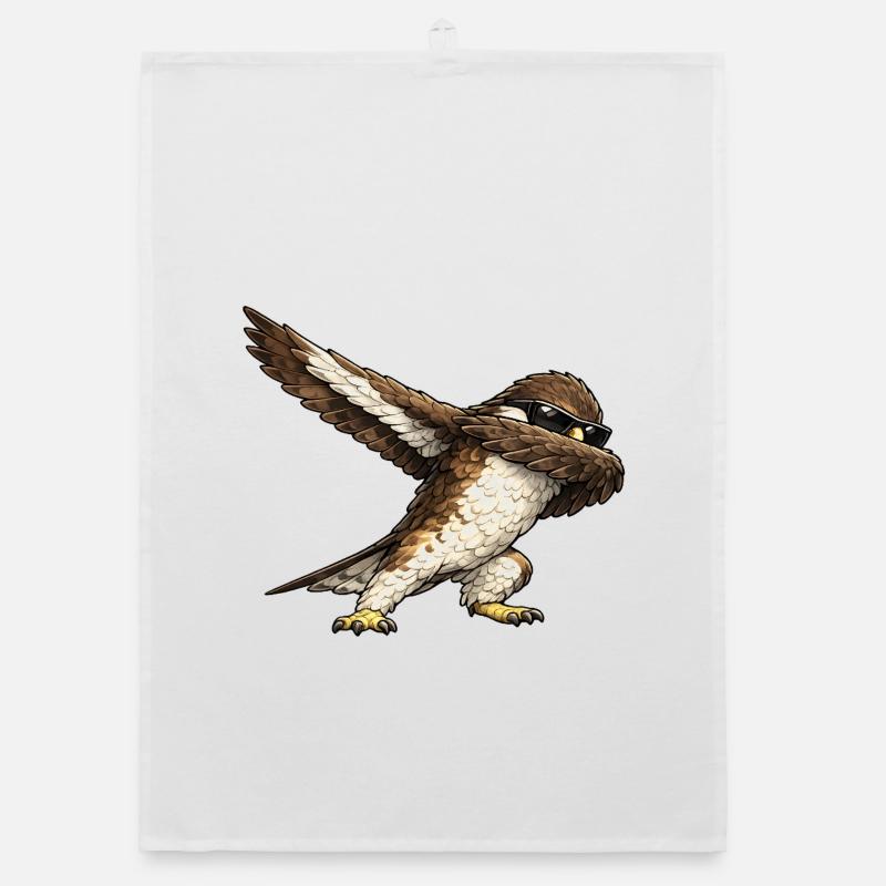 Dabbing buzzard Organic dish towel