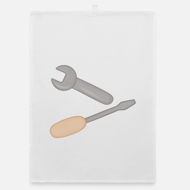 Tool duo: wrench & screwdriver Organic dish towel