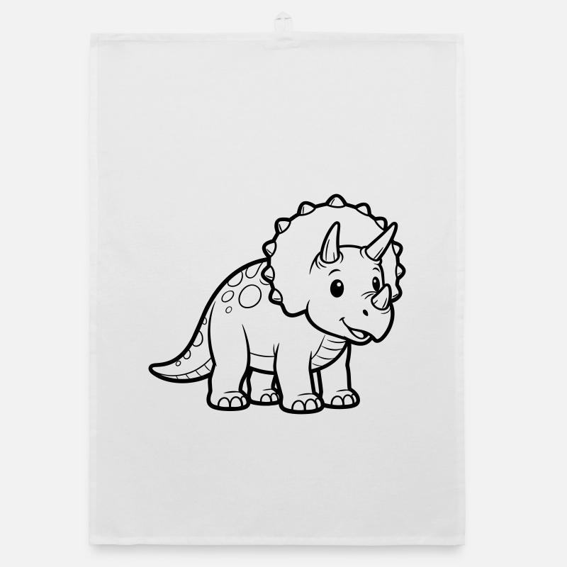 Baby Triceratops Organic Geschirrtuch