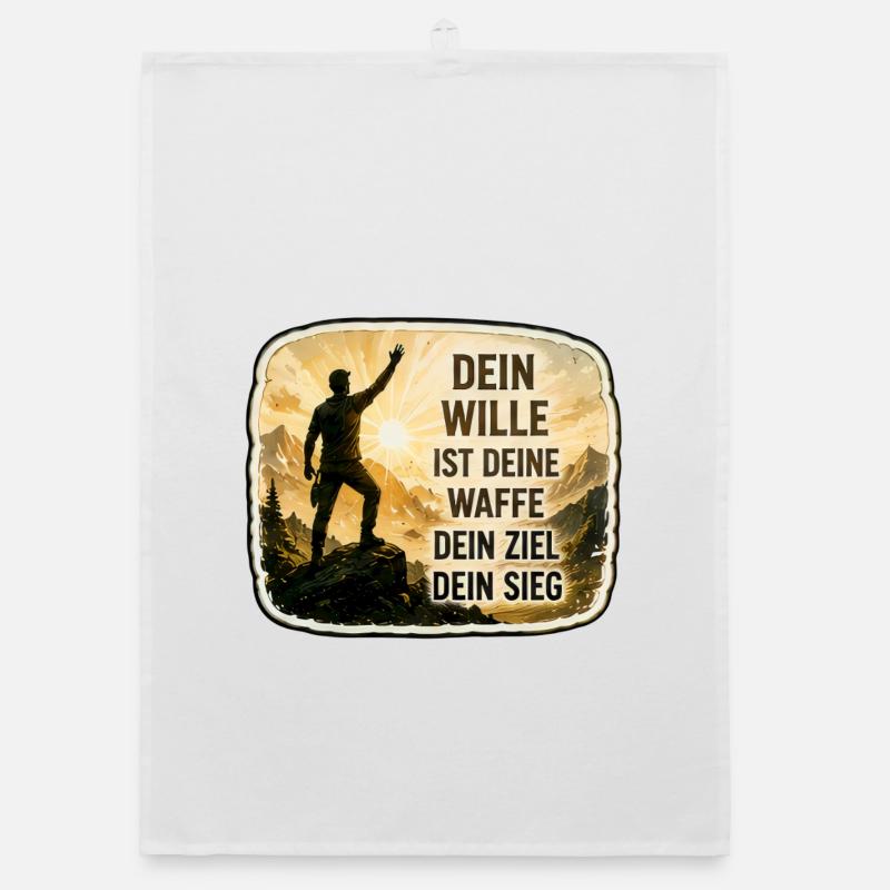 Dein Wille ist deine Waffe Organic Geschirrtuch