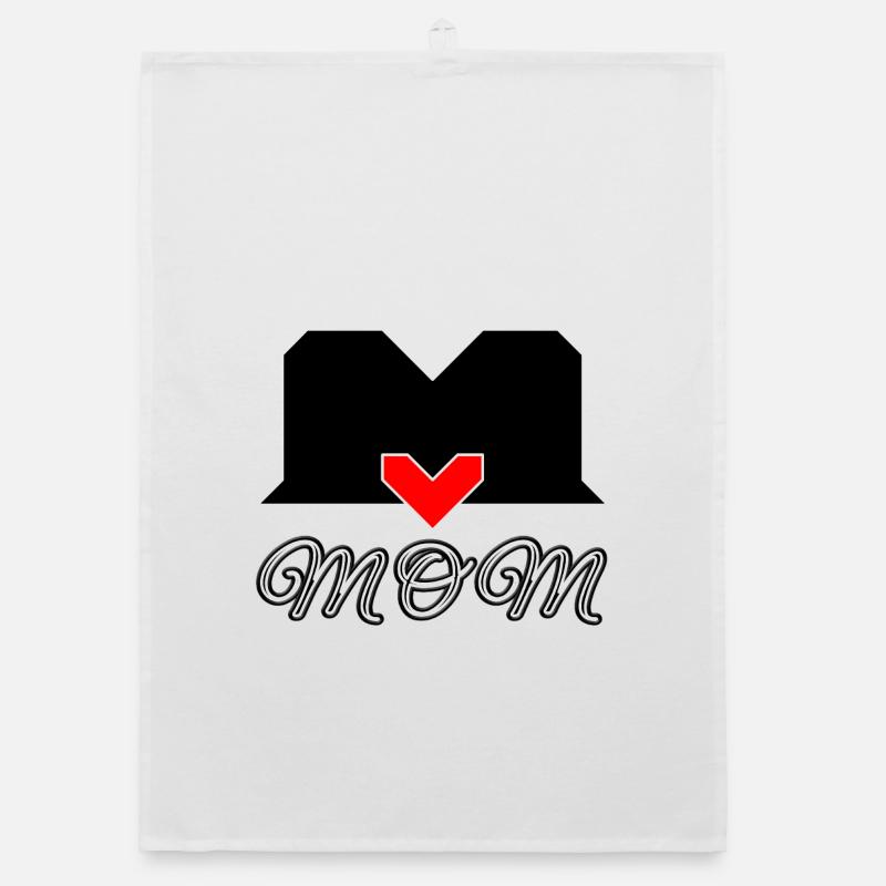 Herzlicher Muttertags-Design mit Liebe MOM Organic Geschirrtuch