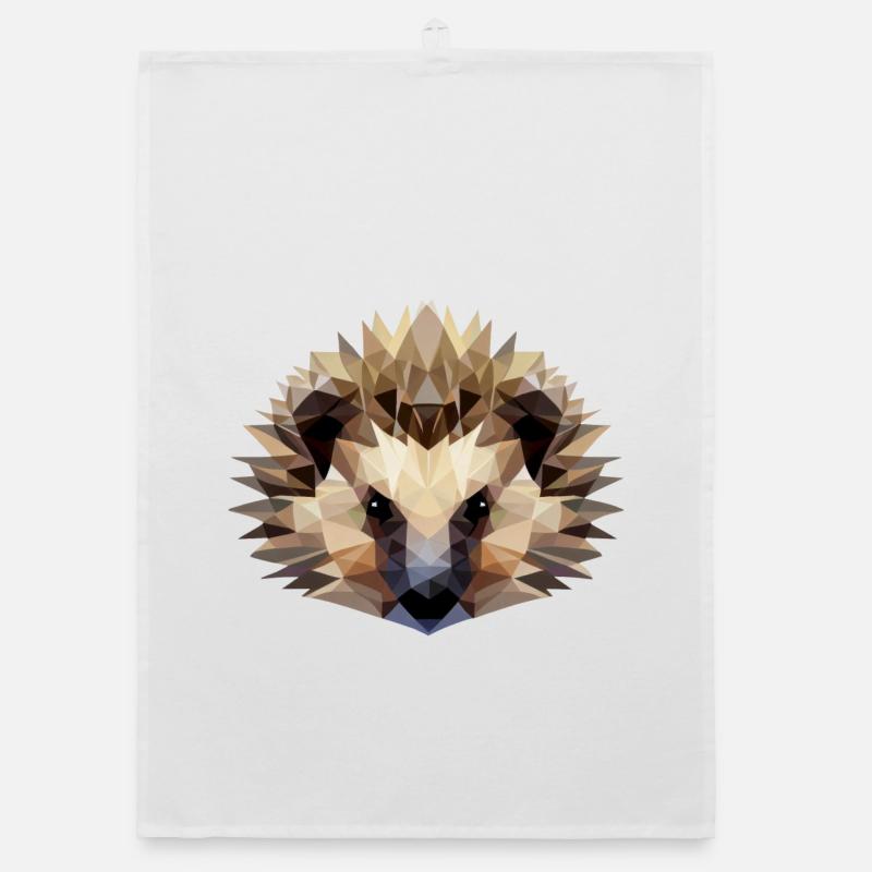 Hedgehog Polygon Style Organic dish towel