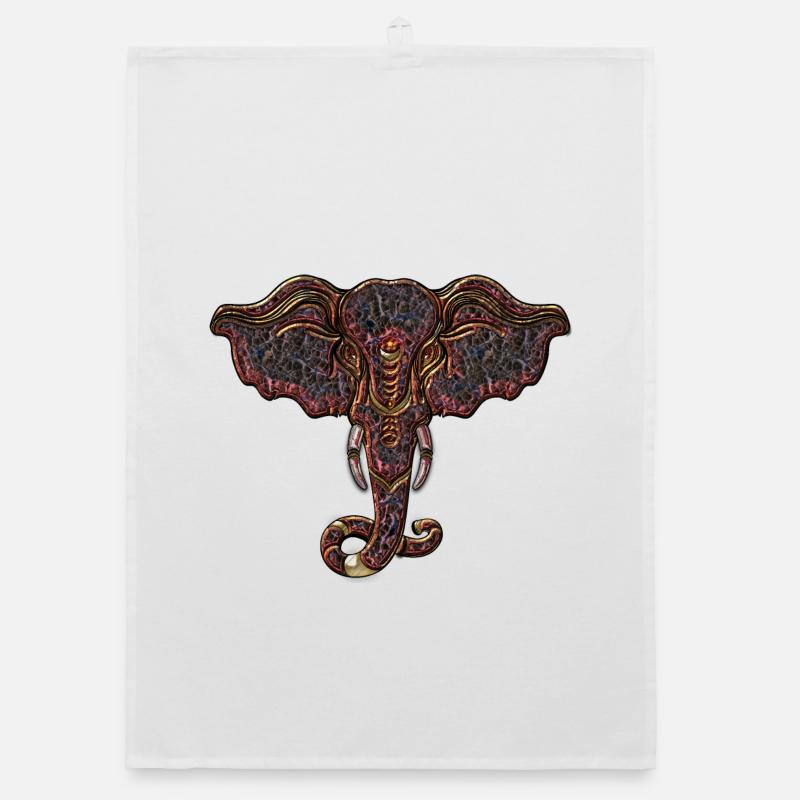 decorative elephant head Organic dish towel