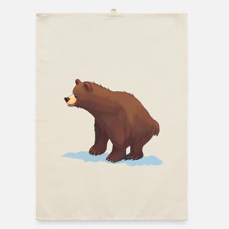 Braunbär (Gemälde) Organic Geschirrtuch
