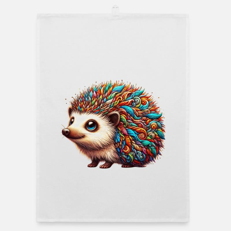 Igel - Organic Geschirrtuch - Weiß