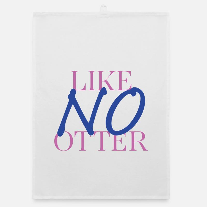 Otter with a difference – pun with style Organic dish towel