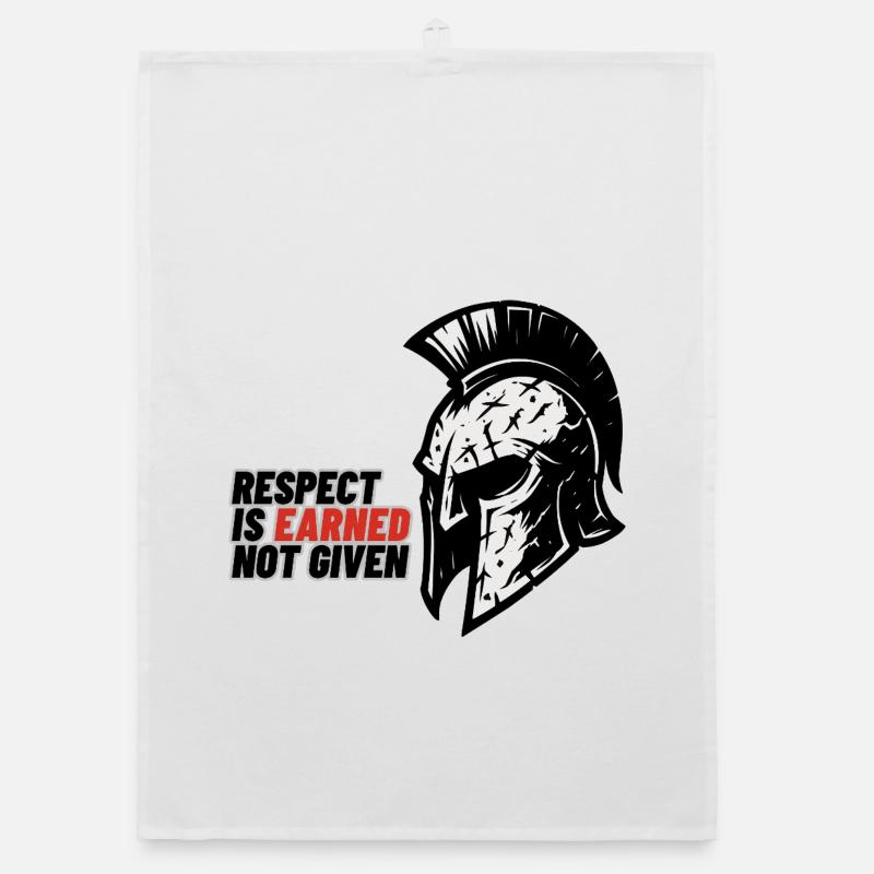 Respect Is earned not given – Spartanerhelm Organic Geschirrtuch