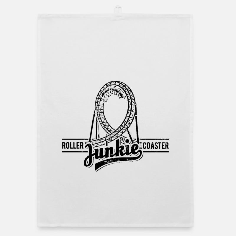 Rollercoaster Junkie - Roller Coaster - Looping Organic dish towel